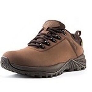 Wantdo Womens Waterproof Hiking Shoes Brown Nubuck Low Top Trail XT9304W Size 8